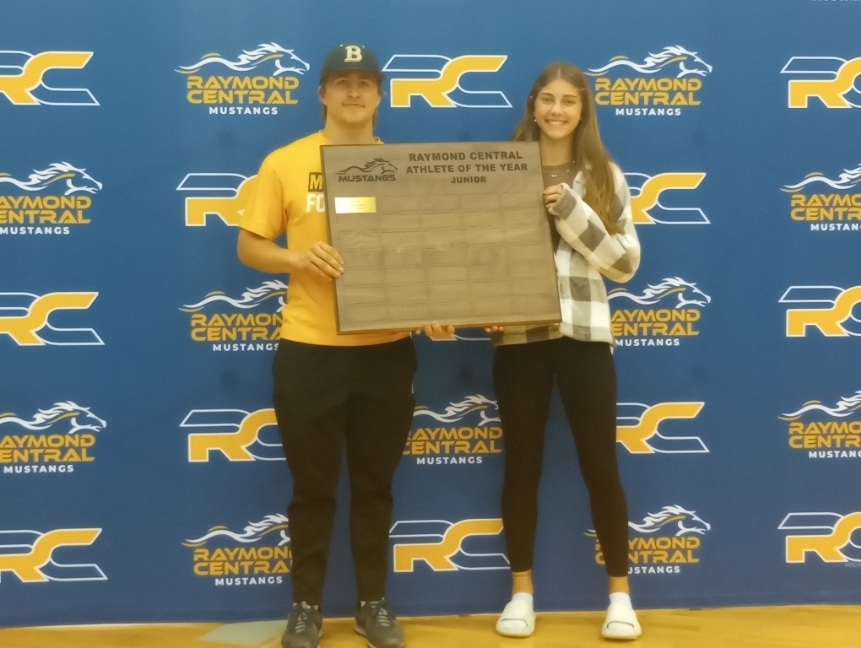 Junior Athletes of the year, Kyle Peterson and Madelyn Lubischer